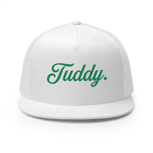 Tuddy. Football Fan Trucker Hat - Kelly Green Script