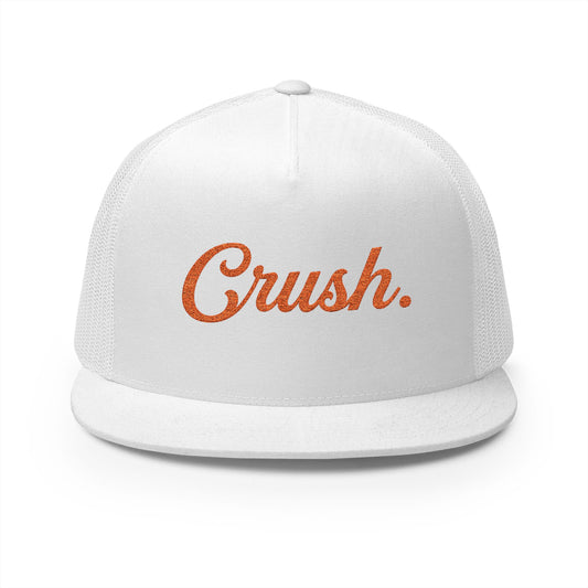 Crush. Football Fan Tailgate Trucker Hat — Script Mesh Cap
