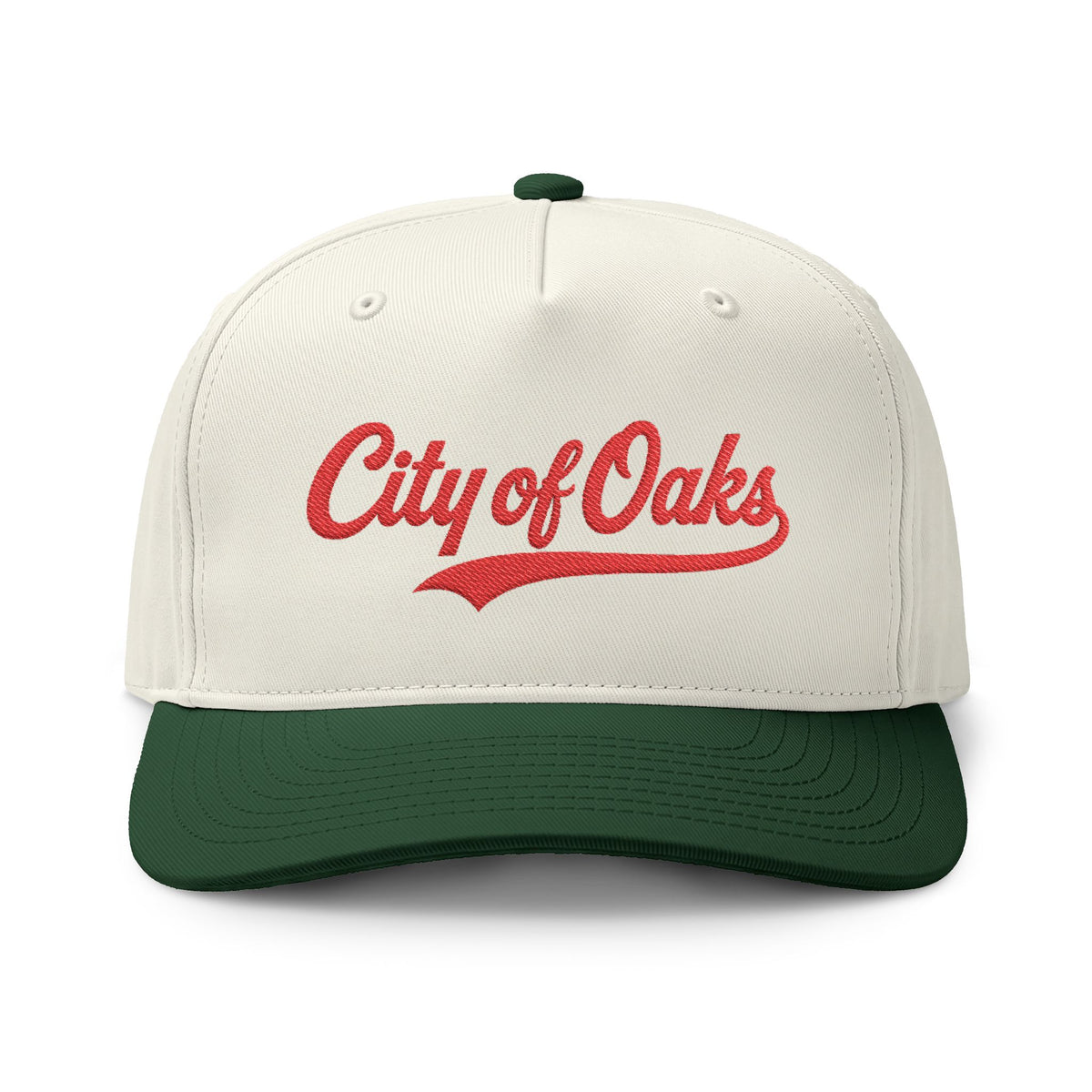 City of Oaks Embroidered Varsity Two-Tone Cap