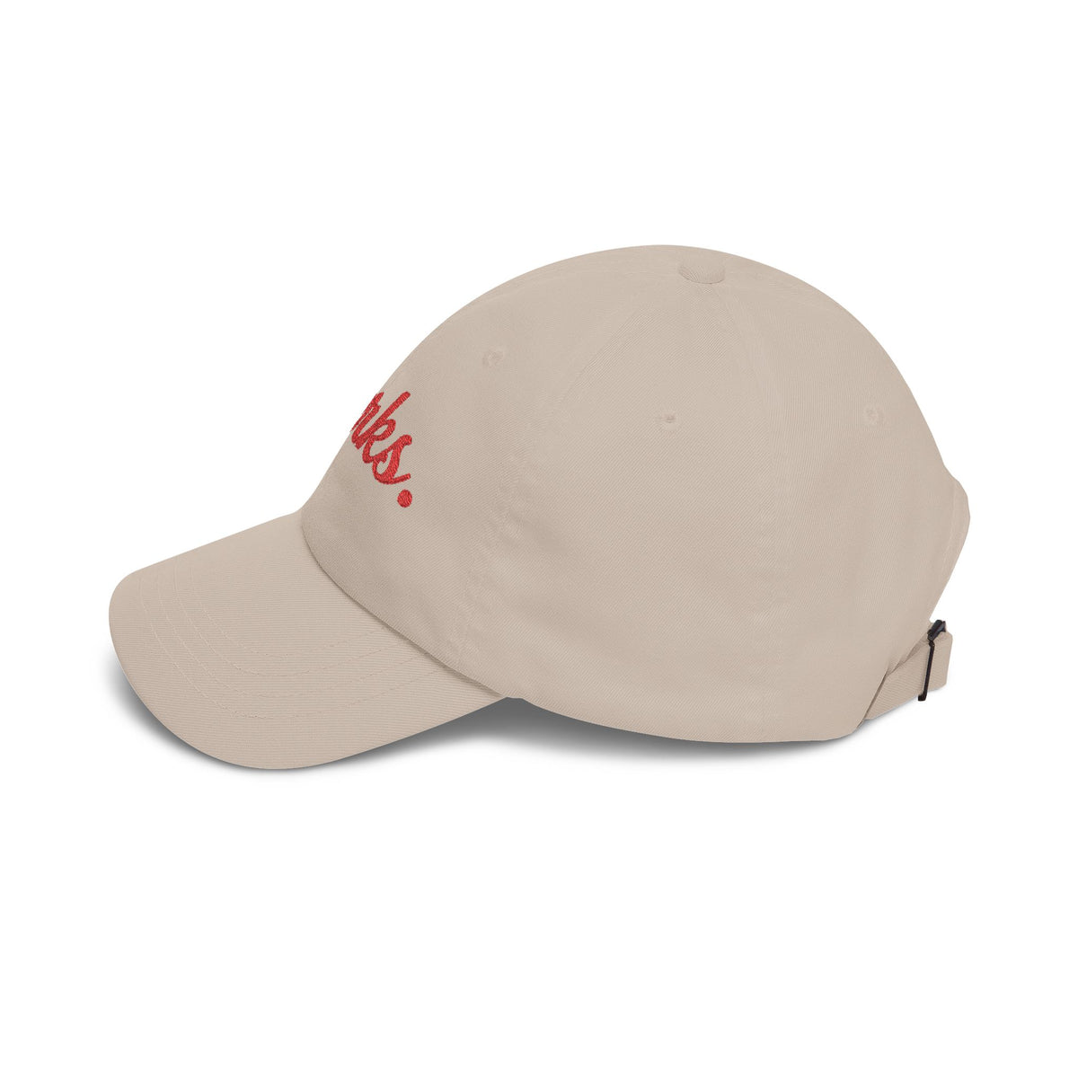Jerks. Hockey Fan Saturday Morning Dad Cap - Embroidered Red Lettering