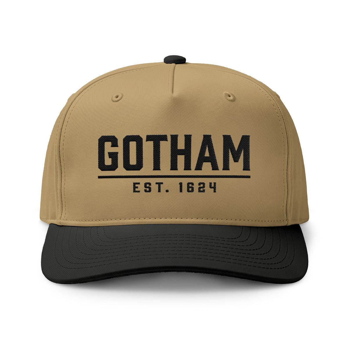 Gotham NYC Nickname Embroidered Two-Tone Cap — "GOTHAM EST. 1624"