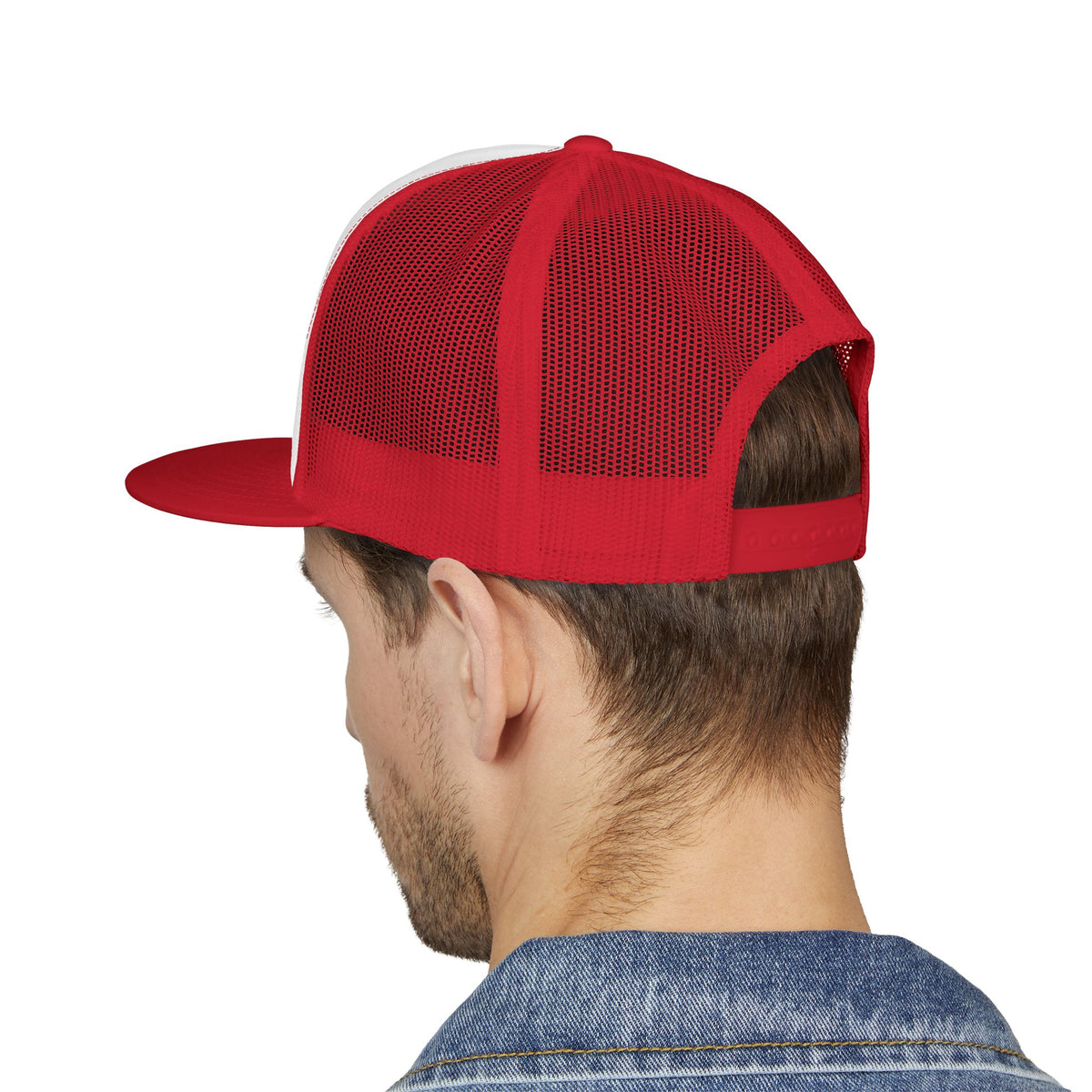 'Jerks.' Hockey Fan Tailgate Trucker Hat - Red Script Embroidery