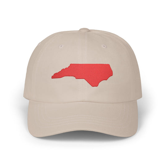 North Carolina Outline Dad Cap — Embroidered State Hat