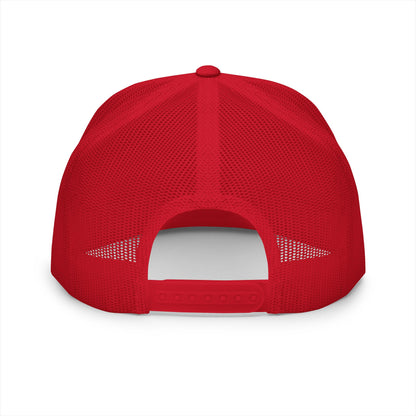 'Jerks.' Hockey Fan Tailgate Trucker Hat - Red Script Embroidery