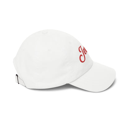 Jerks. Hockey Fan Saturday Morning Dad Cap - Embroidered Red Lettering