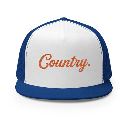 Country. Denver Football Fan Trucker Cap -  Script Mesh Snapback