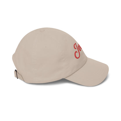 Jerks. Hockey Fan Saturday Morning Dad Cap - Embroidered Red Lettering