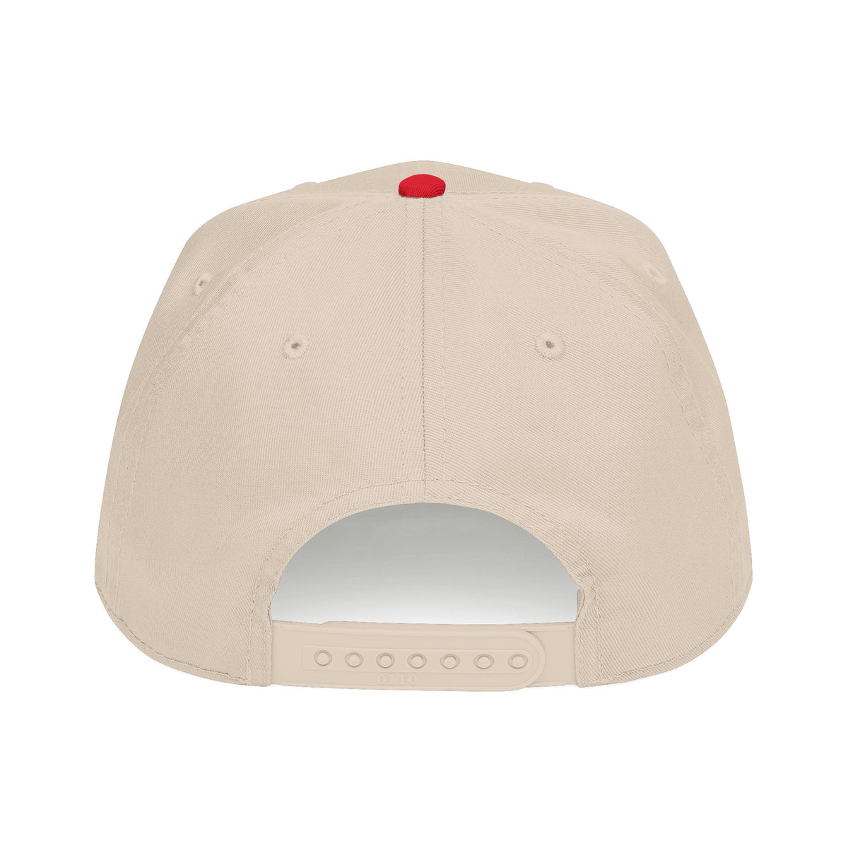 Surge. 5-Panel Cap — Red Embroidery on White, Black, or Natural