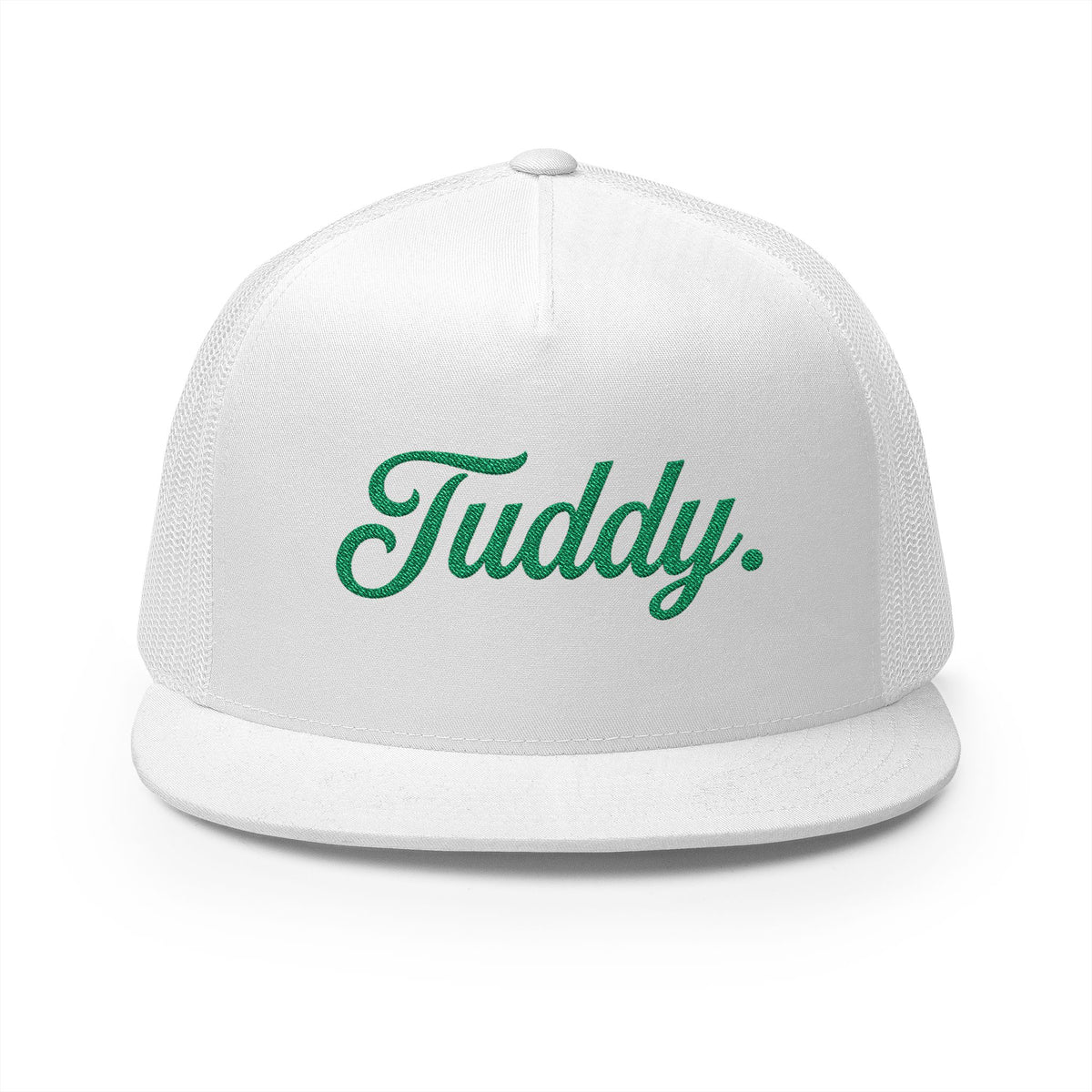 Tuddy. Football Fan Trucker Hat - Kelly Green Script