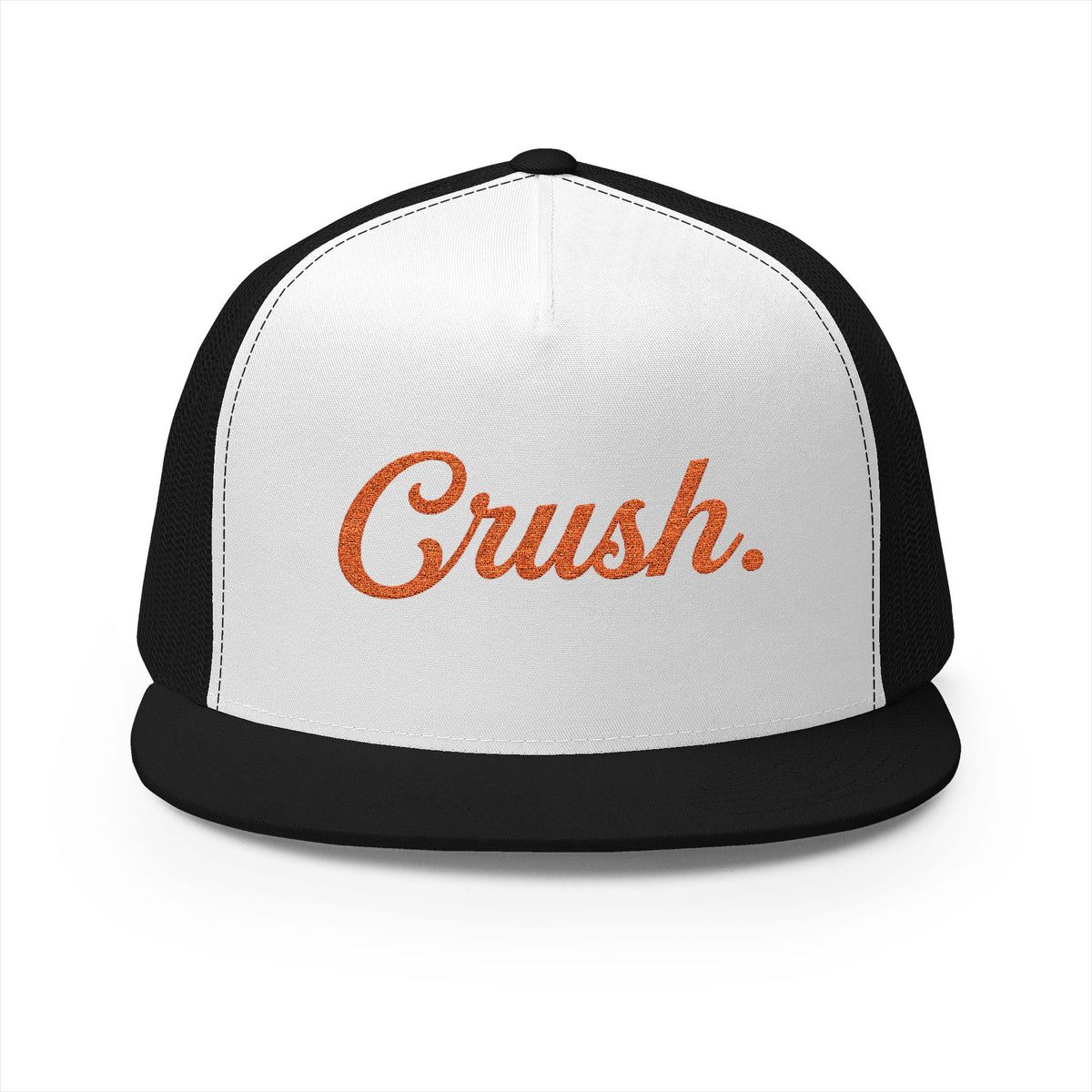 Crush. Football Fan Tailgate Trucker Hat — Script Mesh Cap
