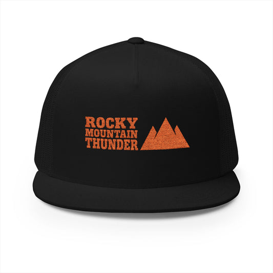 Rocky Mountain Thunder Tailgate Trucker Football Fan Hat - Orange Mountains Logo