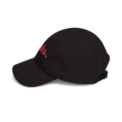 Jerks. Hockey Fan Saturday Morning Dad Cap - Embroidered Red Lettering