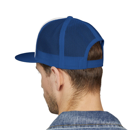 Trucker Cap - "Orange." Script Logo Mesh Snapback